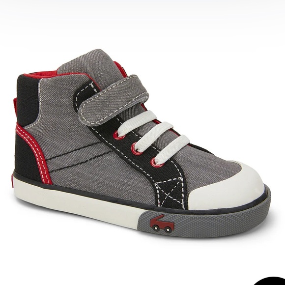 See Kai run Dane grey/denim black high top shoes - Picture 1 of 9